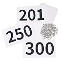 TRIWONDER Race Bibs Running Numbers with Safety Pins, Tyvek 4"x7" Large Numbers 1-500 for Marathon Runners Events Sports Games