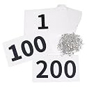 TRIWONDER Race Bibs Running Numbers with Safety Pins, Tyvek 4"x7" Large Numbers 1-500 for Marathon Runners Events Sports Games