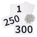 TRIWONDER Race Bibs Running Numbers with Safety Pins, Tyvek 4"x7" Large Numbers 1-500 for Marathon Runners Events Sports Games