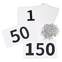 TRIWONDER Race Bibs Running Numbers with Safety Pins, Tyvek 4"x7" Large Numbers 1-500 for Marathon Runners Events Sports Games