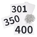 TRIWONDER Race Bibs Running Numbers with Safety Pins, Tyvek 4"x7" Large Numbers 1-500 for Marathon Runners Events Sports Games