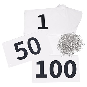 triwonder tyvek running bib competitor numbers with safety pins running numbers paper tags 1-200 tearproof and waterproof 4 x 7 inches for marathon races and events sports games 1-100