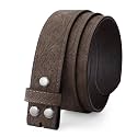 TRIWORKS Western Belt Strap for Men without Buckle 1.5" Wide Floral Engraved Embossed Leather Belt Strap