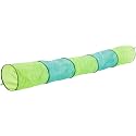 TRIXIE Rabbit Play Tunnel – Collapsible Pop-Up Play Tube for Bunnies, Guinea Pigs & Chinchillas – Small Pet Hideout Tunnel for Indoor Adventures – Multicolor, 51.25 x 7.25 x 7.25 in