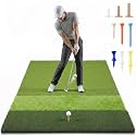 TriZone Pro - 6x4 ft Premium Tri-Turf Golf Hitting Mat with Tees