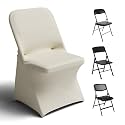 Trlyc Ivory Spandex Chair Covers 100 Pcs for Wedding Party