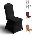 Trlyc Black Spandex Chair Covers 30 Pcs for Wedding Party