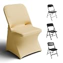 Trlyc Gold Spandex Chair Covers 100 Pcs for Wedding Party