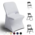 Trlyc White Spandex Chair Covers 150 Pcs for Wedding Party