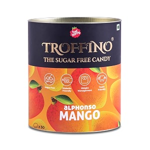 troffino mango flavour sugar-free hard candy 50 candies diabetic friendly  gluten free with delicious taste - perfect for sweet cravings and sharing