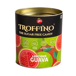 troffino sugar-free candy guava flavoured hard candies with exciting flavours - perfect for sweet cravings and sharing no added sugar - 50 pieces