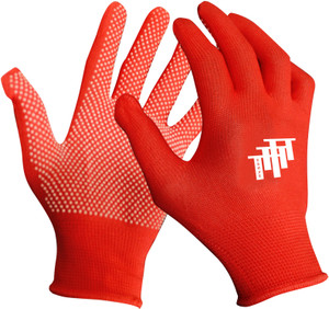 troft pvc dotted cotton gloves for tennis  cricket - soft ball only 1 pair inner gloves