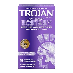 trojan her pleasure ecstasy ultrasmooth lubricant10-count
