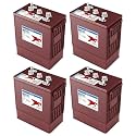 Trojan J305E-AC 6V Deep-Cycle Flooded Battery, 305Ah, Renewable Energy, Industrial, Golf Cart, Floor Scrubber Use (Pack of 4)