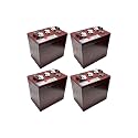 Trojan T-105 Plus 6V Deep-Cycle Flooded Battery, 225Ah, Golf Cart, Renewable Energy, Floor Scrubber, Industrial Use (Pack of 4)