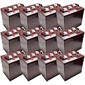 Trojan T-105 Plus 6V Deep-Cycle Flooded Battery, 225Ah, Golf Cart, Renewable Energy, Floor Scrubber, Industrial Use (Pack of 12)