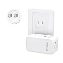 TROND 3 to 2 Prong Adapter with 360 Rotating Plug and 6 AC Outlet Extender