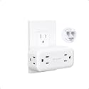 TROND Surge Protector Outlet Extender with 360 Rotating Plug, White