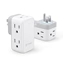 TROND Wall Outlet Extender 2 Pack - Multi Plug Splitter with Rotating Plug