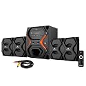 TRONICA IT-6363 4.1 Home Theatre Speaker with 60W Output, Bluetooth, USB, AUX, SD Card, FM Radio, Deep Bass Subwoofer, Remote, Volume & Bass Control (Grey Black, 2026 Edition)