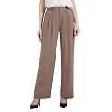 Tronjori Women High Waist Casual Straight Leg Long Business Work Suit Dress Pants Wide Leg Trousers Regular Waistband