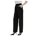 Tronjori Women High Waist Casual Straight Leg Long Business Work Suit Dress Pants Wide Leg Trousers Regular Waistband
