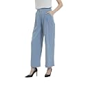 Tronjori Women High Waist Casual Straight Leg Long Business Work Suit Dress Pants Wide Leg Trousers Regular Waistband