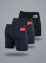 TroopLine Solid Men Dark Blue, Dark Blue, Black Tights