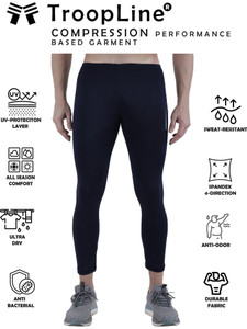 troopline solid men dark blue tights