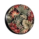 Tropical Floral Spare Tire Cover Wheel Protectors Dust-Proof Wheel Tire Cover Fit Trailer, Rv, Sand Many Vehicle 15inch