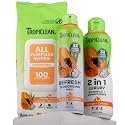 TropiClean Grooming Kit, Shampoo and Conditioner, Perfume & Wipes, 3 Pack