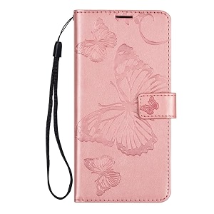 trounce butterfly magnetic closure full protection flip cover with cards amp cash pockets wallet case  mobile back cover- pink for apple iphone xs max