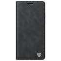 TROUNCE Shock Proof Prime Sheepskin Flip Case Cover with Card Cash Holder Wallet | Magnetic Lock (Greyish Black) for Poco X4 Pro 5G