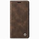 TROUNCE Shock Proof Prime Sheepskin Flip Case Cover with Card Cash Holder Wallet | Magnetic Lock (Coffee) for Poco X4 Pro 5G