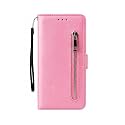 TROUNCE Zipper Case Shock Proof Flip Cover with Card &amp; Cash Holder Wallet | Magnetic Loop Lock (Pink) for Poco X4 Pro 5G