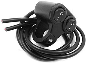 trp traders 78 22mm dc 12v motorcycle handlebar double onoff switch for bike fog light 10 a two way electrical switch pack of 1 number of switches - 2