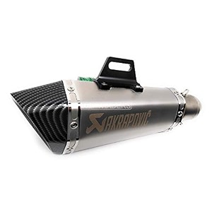trp traders universal hexa cutstainless steel slip on exhaust silencer 36-51 mm muffler pipe for all bikesmotorcycle silver