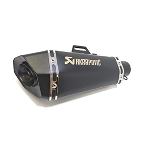 trp traders universal hexa cutstainless steel slip on exhaust silencer 36-51 mm muffler pipe for all bikesmotorcycle black carbon