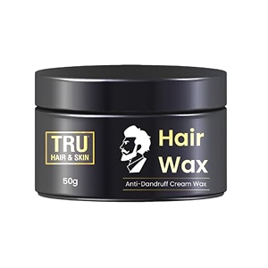 tru hair amp skin hair wax cream for men- 50gms  easy to spread and strong hold for 12hrs  anti dandruff  no greasy residue  matte finish