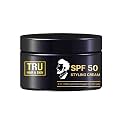 TRU HAIR & SKIN SPF 50 Styling Cream | Anti dandruff | Non-Sticky Hair Gel for Men | 8 Hour Hold | Hair Sun Screen |100gm