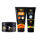TRU HAIR & SKIN SPF 50 Stylish Cream 50gm + Alpha Glow 25ml + Nanotechnology Facewash COMBO