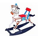 TRU TOYS Wooden Rocking Horse Rocker Ride-on Toy for Indoors and Outdoors | Channapatna Wood Rocking Horse | Handmade Wooden Toys Toddler Gift| Gift for Kids/Boys/Girls (2-5 Years) (White)