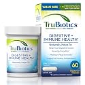 TruBiotics Probiotics for Digestive &amp; Immune Health, Supports Regularity &amp; Helps Relieve Abdominal Discomfort, Gas &amp; Bloating, 2 Clinically Studied Probiotic Strains, Plus Prebiotics, 60 Capsules