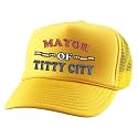 Trucker Hat Mayor of Titty City Funny Snapback Cap