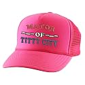 Trucker Hat Mayor of Titty City Funny Snapback Cap