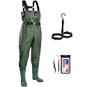 Trudave Chest Waders for Men with Boots, 2-Ply Nylon/PVC Waterproof Fishing &amp; Hunting Waders for Men and Women