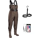 Trudave Chest Waders for Men with Boots, 2-Ply Nylon/PVC Waterproof Fishing &amp; Hunting Waders for Men and Women