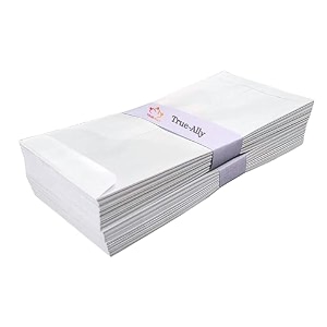 true-ally 100gsm paper white cheque size envelope ideal for home office secure mailing  thickness - 100 gsm  size 45 by 10 inch 250