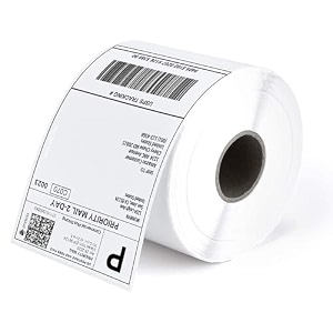 true-ally 100mm x 150mm direct thermal shipping label 434x 634 sticker rolls 400 label per roll strong adhesive barcode compatible for e-commerce couriers - pack of 3 1200 labels