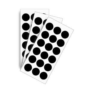 true-ally 2000 piece black color 1 inch25mm round dot sticker self adhesive labels writable surface for kids activity file classification calendar planner black 2000 labels